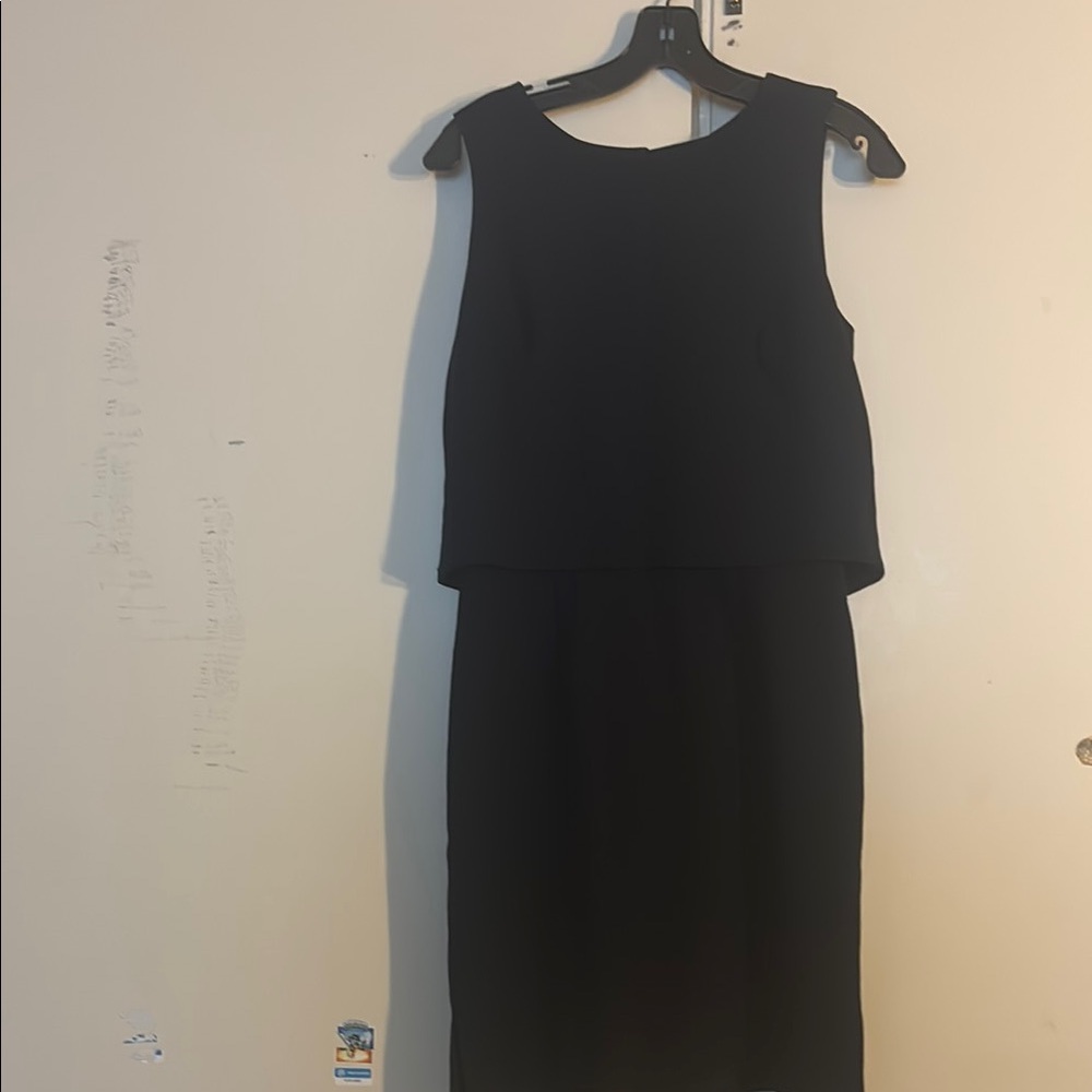 Eliza J Black Sheath Midi Dress for Cocktail